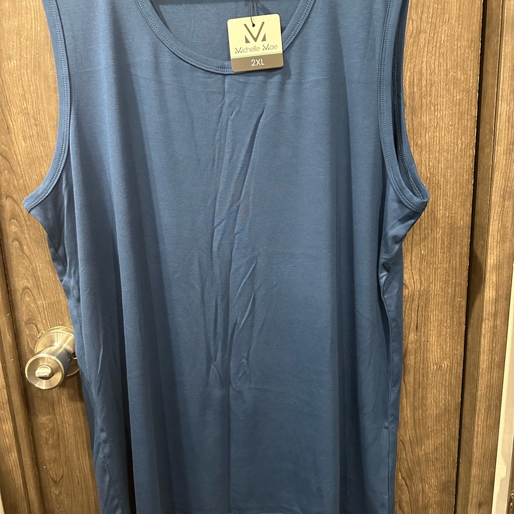 Blue Sleeveless Top by Michelle Mae